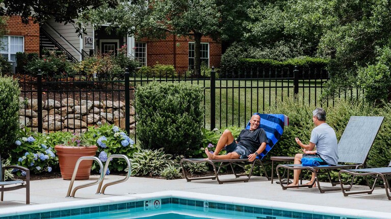 Relaxing Poolside