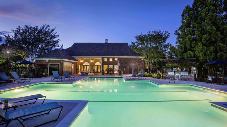 Swimming Pool at Sundown