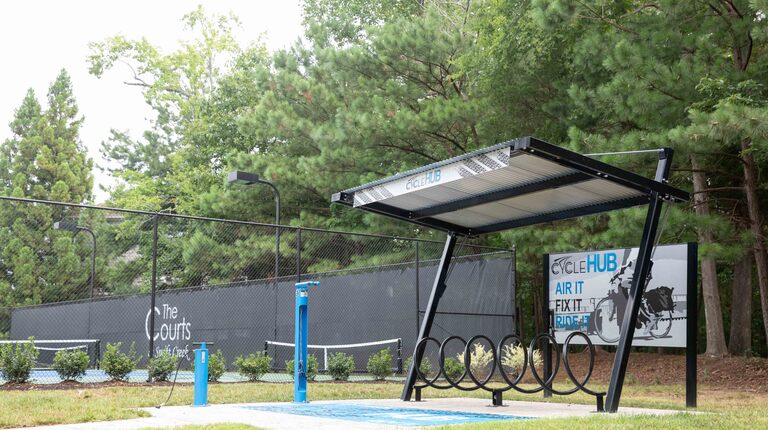 Cycle Hub and Outdoor Tennis Court