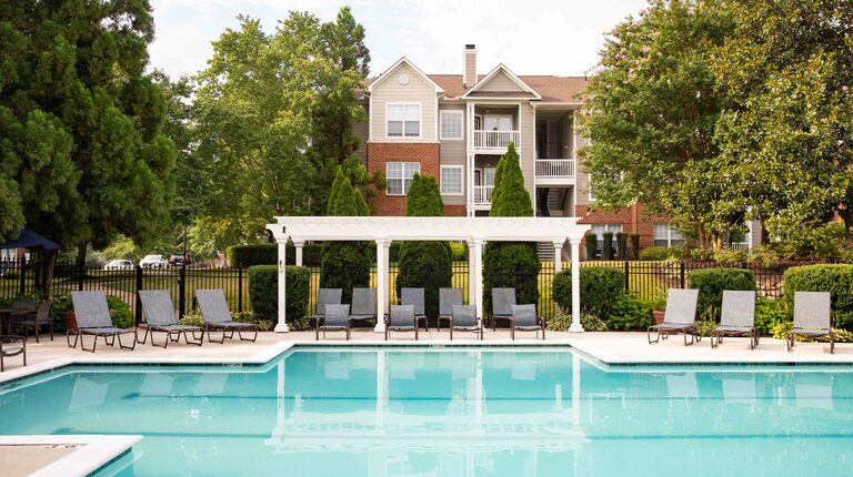 Resort-Inspired Pool and Lounge Area